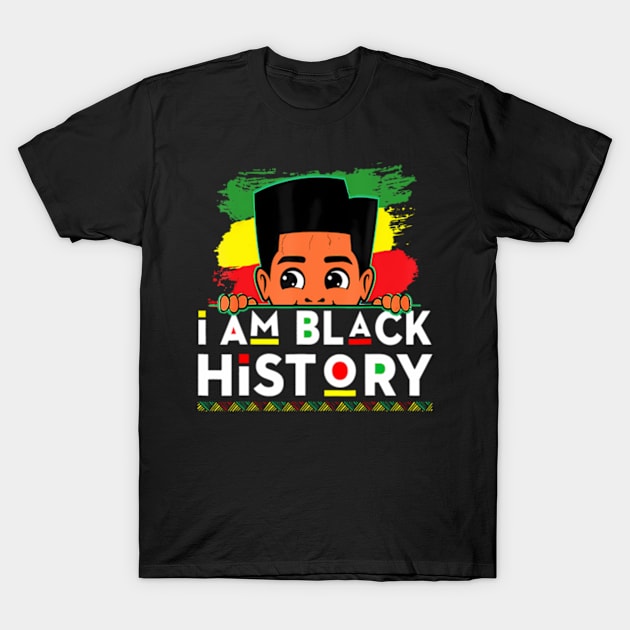 I Am Black History  for Kids Boys Black History Month T-Shirt by Daysy1